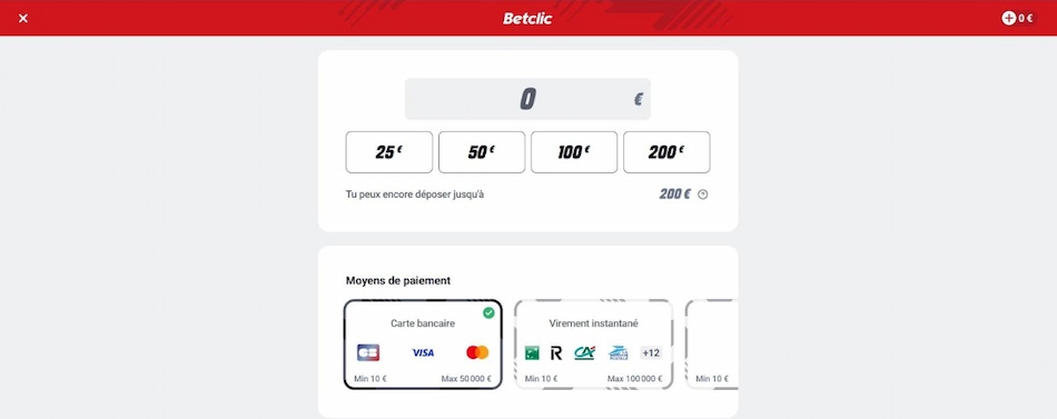 dépôt casino en ligne Betclic